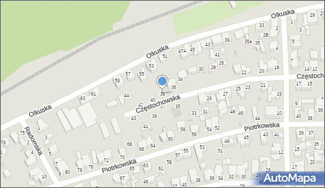 Gdynia, Częstochowska, 38, mapa Gdyni