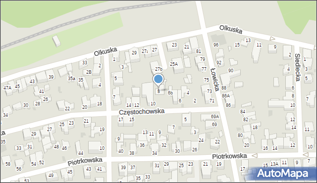 Gdynia, Częstochowska, 8, mapa Gdyni