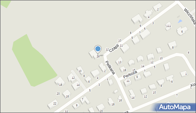 Gdynia, Czapli, 14, mapa Gdyni