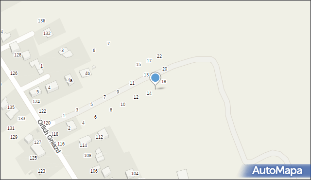 Giebułtów, Czerwone Maki, 16, mapa Giebułtów