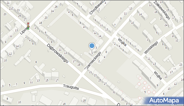 Gliwice, Czarnieckiego Stefana, hetm., 1, mapa Gliwic