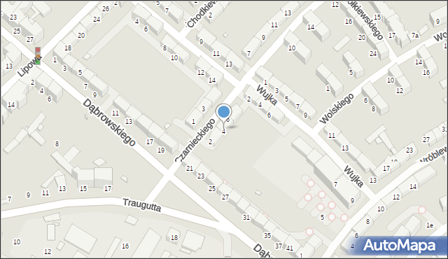 Gliwice, Czarnieckiego Stefana, hetm., 4, mapa Gliwic