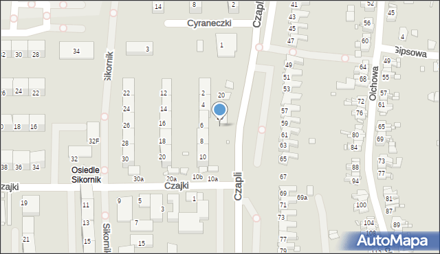 Gliwice, Czapli, 30, mapa Gliwic