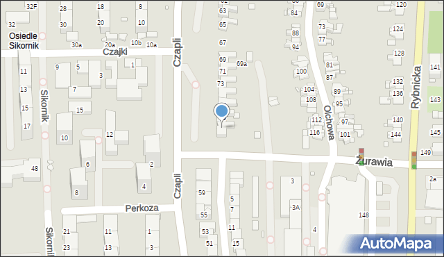 Gliwice, Czapli, 81, mapa Gliwic