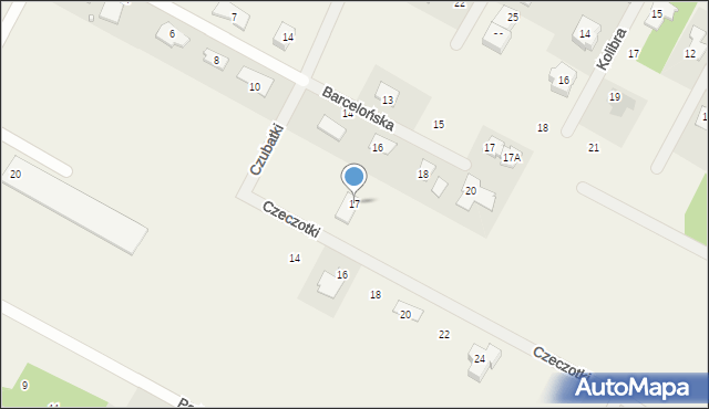 Głosków, Czeczotki, 17, mapa Głosków