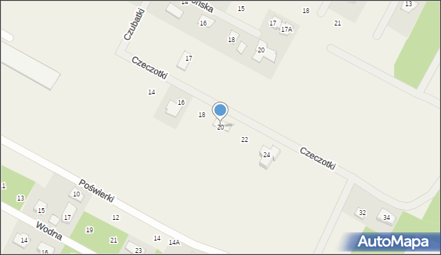 Głosków, Czeczotki, 20, mapa Głosków
