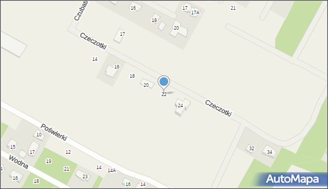 Głosków, Czeczotki, 22, mapa Głosków