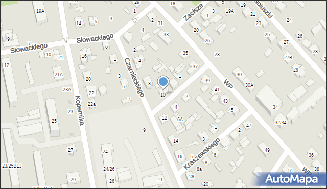 Głowno, Czarnieckiego Stefana, hetm., 10, mapa Głowno