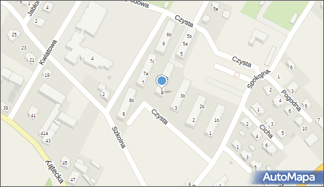 Gniechowice, Czysta, 4, mapa Gniechowice