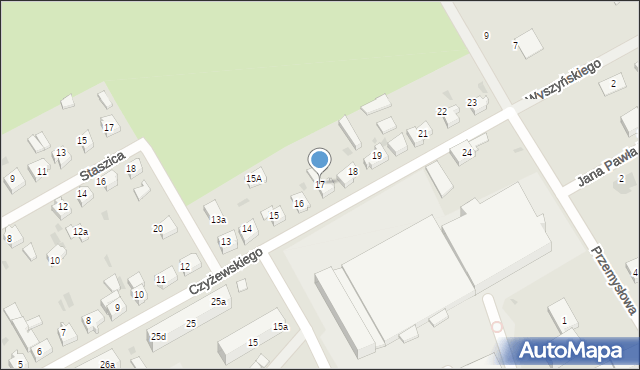 Gniew, Czyżewskiego, 17, mapa Gniew