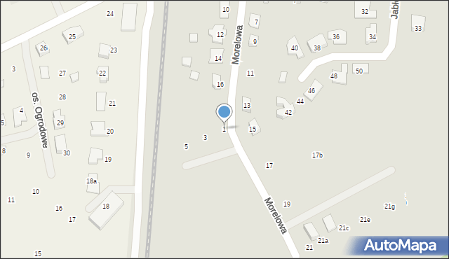 Gniezno, Czarnego Bzu, 1, mapa Gniezna