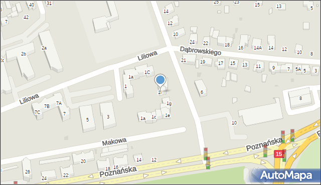 Gniezno, Czarnieckiego Stefana, hetm., 1i, mapa Gniezna