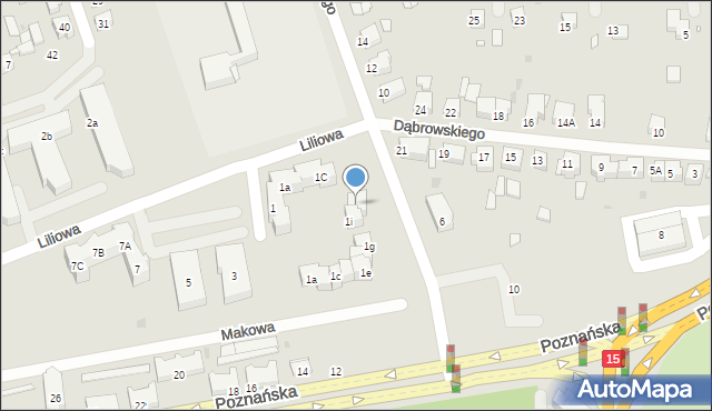 Gniezno, Czarnieckiego Stefana, hetm., 1j, mapa Gniezna