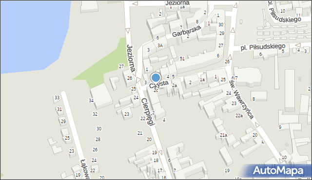 Gniezno, Czysta, 2c, mapa Gniezna