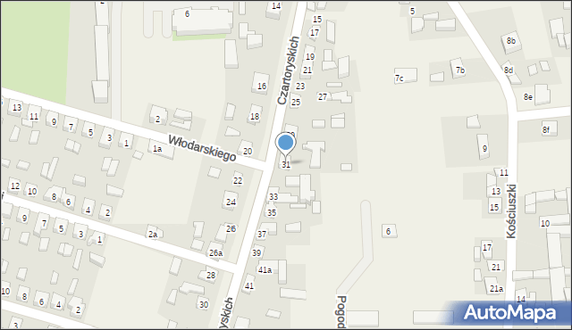 Gołuchów, Czartoryskich, 31, mapa Gołuchów