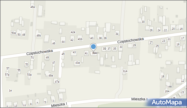 Gorzkowice, Częstochowska, 39b, mapa Gorzkowice