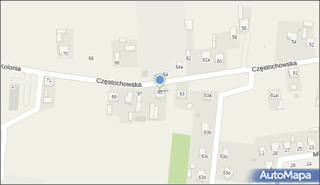Gorzkowice, Częstochowska, 65, mapa Gorzkowice