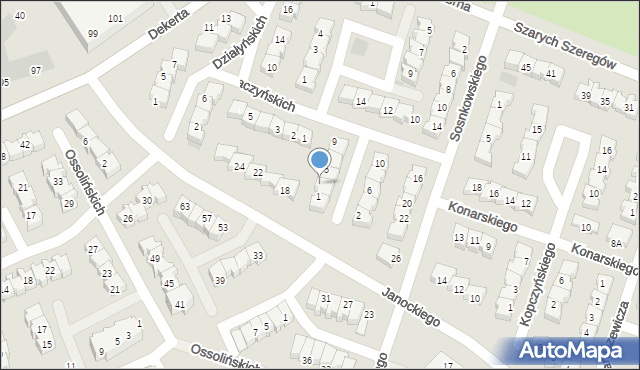 Gorzów Wielkopolski, Czartoryskich, 3, mapa Gorzów Wielkopolski