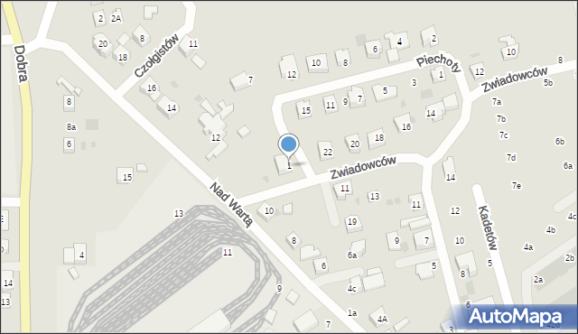 Gorzów Wielkopolski, Czołgistów, 1, mapa Gorzów Wielkopolski