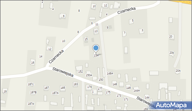 Gózd, Czarnecka, 13A, mapa Gózd