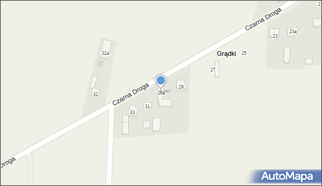 Grądki, Czarna Droga, 29a, mapa Grądki