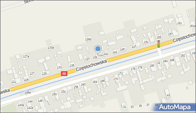 Grodziec, Częstochowska, 139a, mapa Grodziec