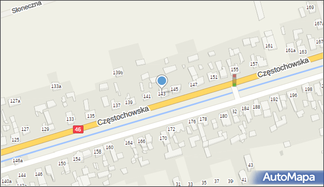 Grodziec, Częstochowska, 143, mapa Grodziec