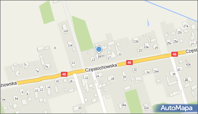 Grodziec, Częstochowska, 15, mapa Grodziec