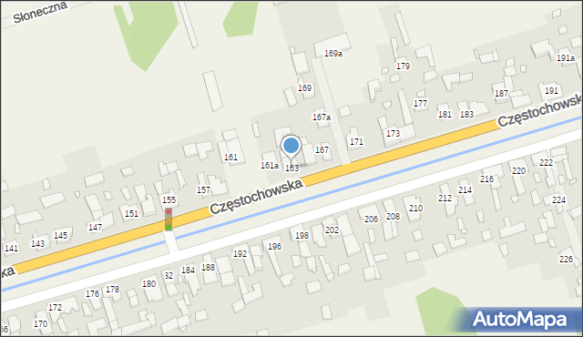 Grodziec, Częstochowska, 163, mapa Grodziec
