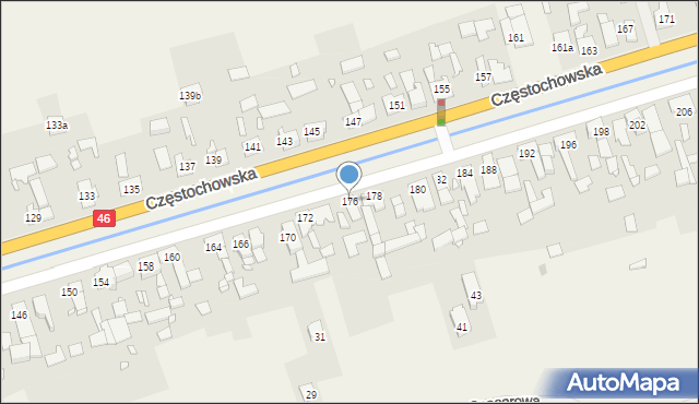 Grodziec, Częstochowska, 176, mapa Grodziec