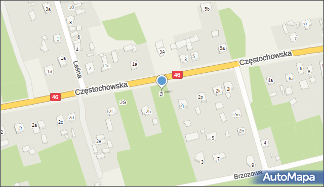 Grodziec, Częstochowska, 2I, mapa Grodziec