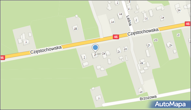 Grodziec, Częstochowska, 2r, mapa Grodziec