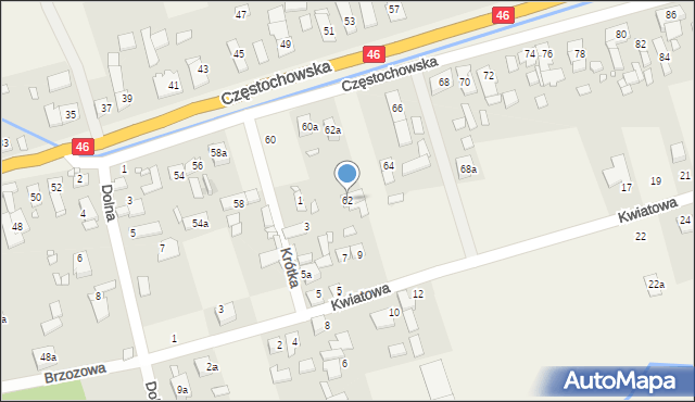 Grodziec, Częstochowska, 62, mapa Grodziec