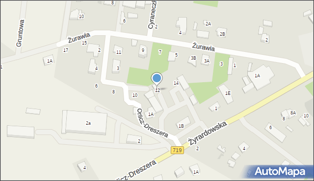 Grodzisk Mazowiecki, Czapli, 12, mapa Grodzisk Mazowiecki