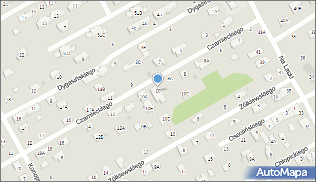 Grodzisk Mazowiecki, Czarnieckiego Stefana, hetm., 10, mapa Grodzisk Mazowiecki