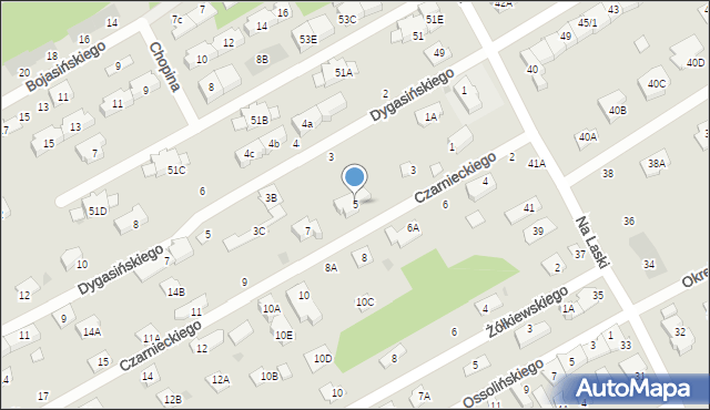 Grodzisk Mazowiecki, Czarnieckiego Stefana, hetm., 5, mapa Grodzisk Mazowiecki