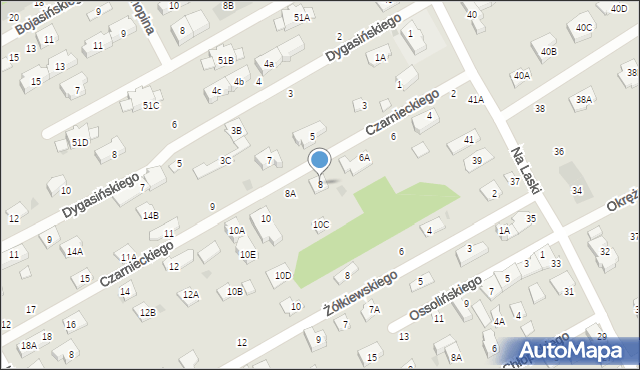 Grodzisk Mazowiecki, Czarnieckiego Stefana, hetm., 8, mapa Grodzisk Mazowiecki