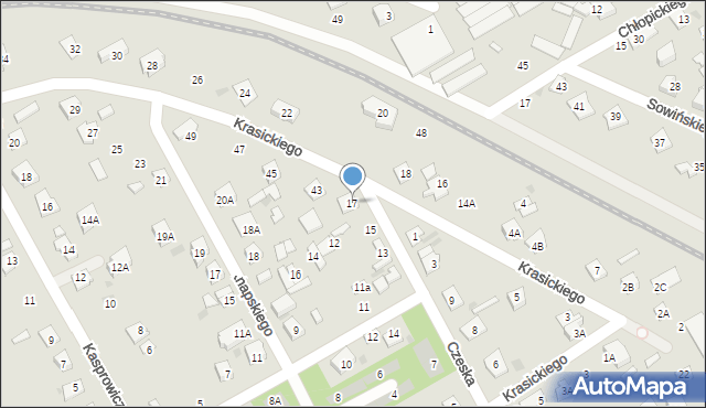 Grodzisk Mazowiecki, Czeska, 17, mapa Grodzisk Mazowiecki