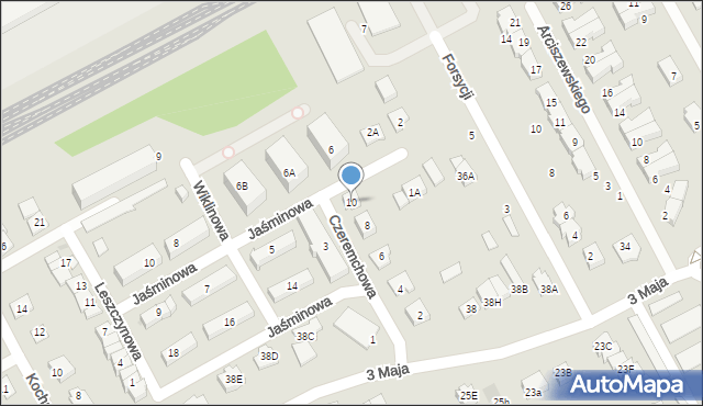 Grodzisk Mazowiecki, Czeremchowa, 10, mapa Grodzisk Mazowiecki