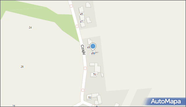 Grojec, Czajki, 49b, mapa Grojec