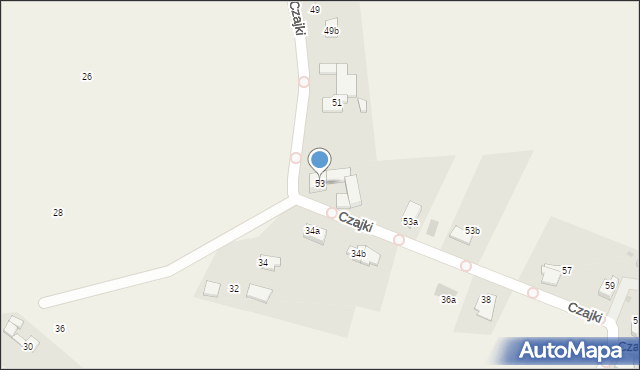 Grojec, Czajki, 53, mapa Grojec