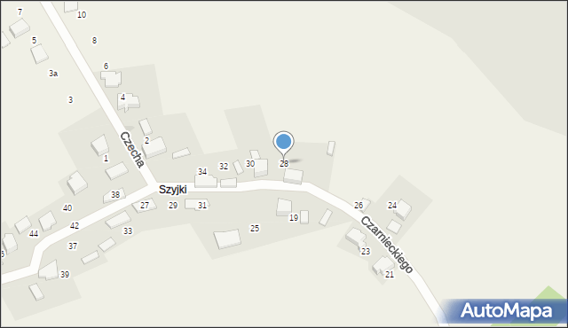 Gromiec, Czarnieckiego Stefana, hetm., 28, mapa Gromiec