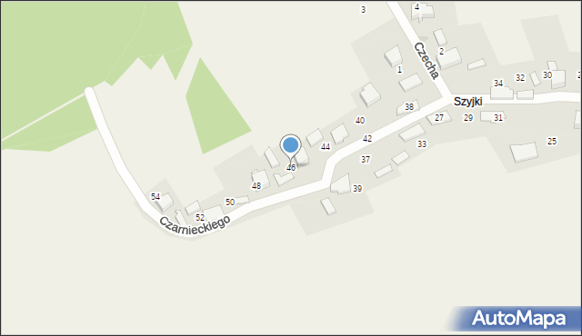 Gromiec, Czarnieckiego Stefana, hetm., 46, mapa Gromiec