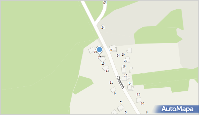 Gromiec, Czecha Bronisława, 17, mapa Gromiec