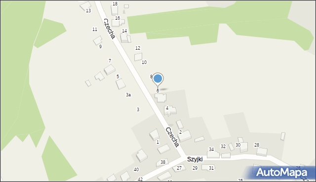 Gromiec, Czecha Bronisława, 6, mapa Gromiec