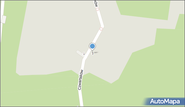 Grudziądz, Czwartaków, 3, mapa Grudziądza