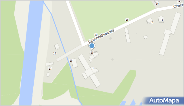 Gryfino, Czechosłowacka, 23, mapa Gryfino