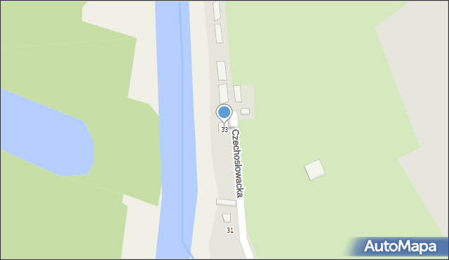 Gryfino, Czechosłowacka, 33, mapa Gryfino