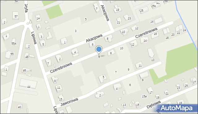 Grzędzice, Czereśniowa, 6, mapa Grzędzice