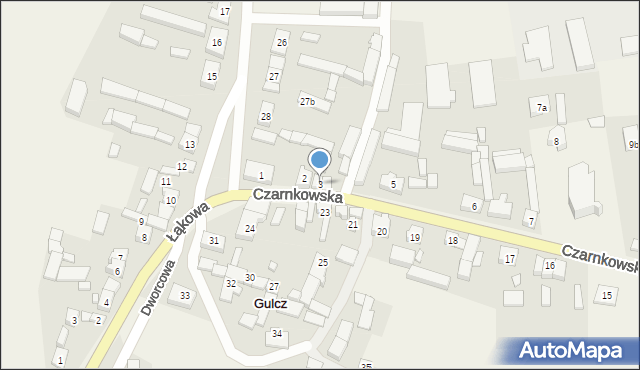 Gulcz, Czarnkowska, 3, mapa Gulcz